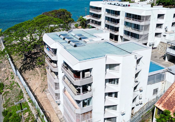 Sea-view balcony at Le Hunte Street Apartments, Port Moresby